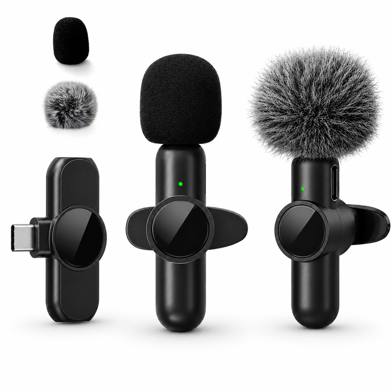 Condenser Microphone Kit - Mikrofon Lapel Nirkabel, Peredam Kebisingan, Cocok
