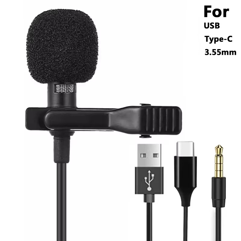 Microphone Capsule - Mikrofon Lavalier Mini Portabel 3.5mm Untuk
