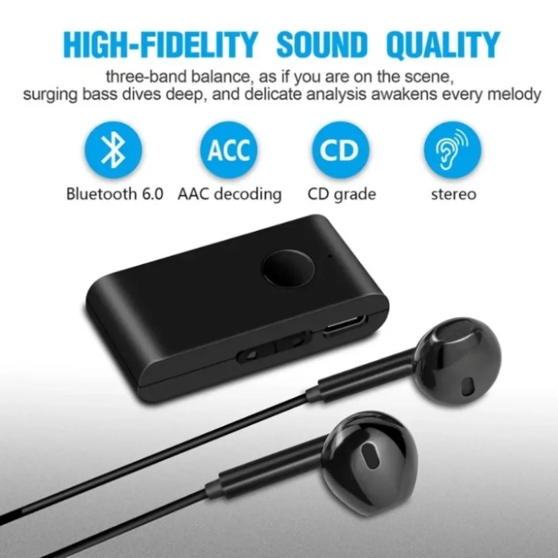 Headphone Amplifier - Penerima Audio Bluetooth 5.0 dengan Earphone