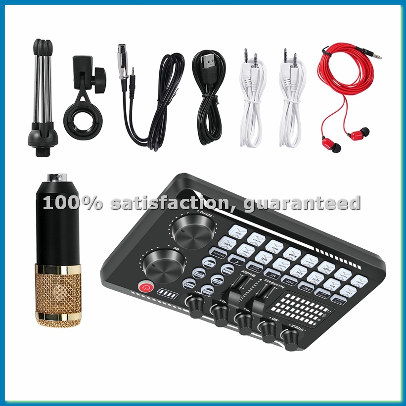 Condenser Microphone Kit - Kit Kartu Suara F998, Kit Mikrofon