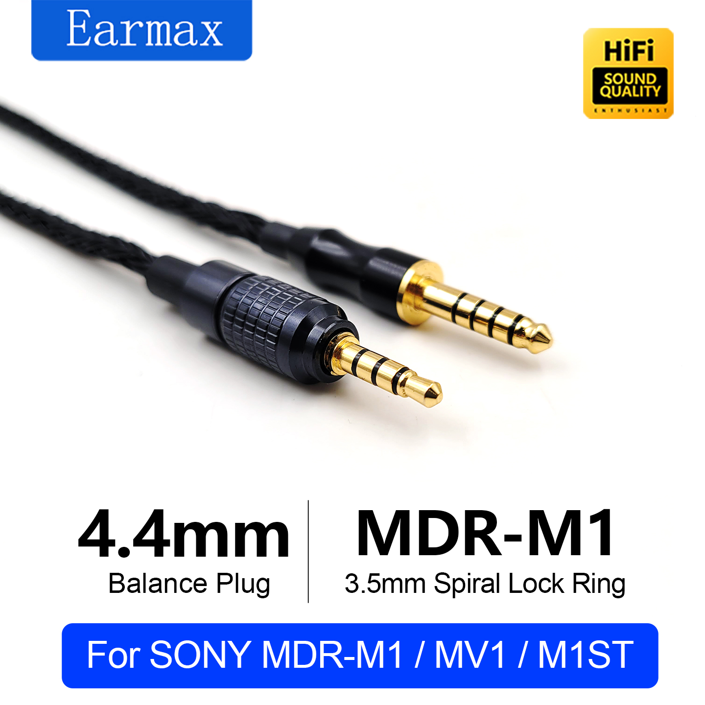 Rca Cable - Untuk SONY MDR-M1 MV1 M1ST 4.4mm