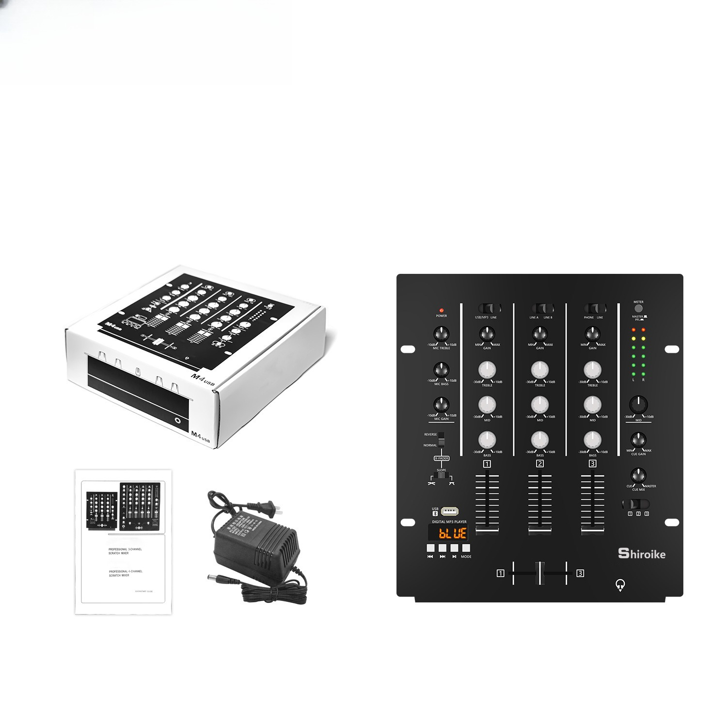 Mixer DJ 4-Channel, Konsol Mix - Audio Interface ulasan dan harga