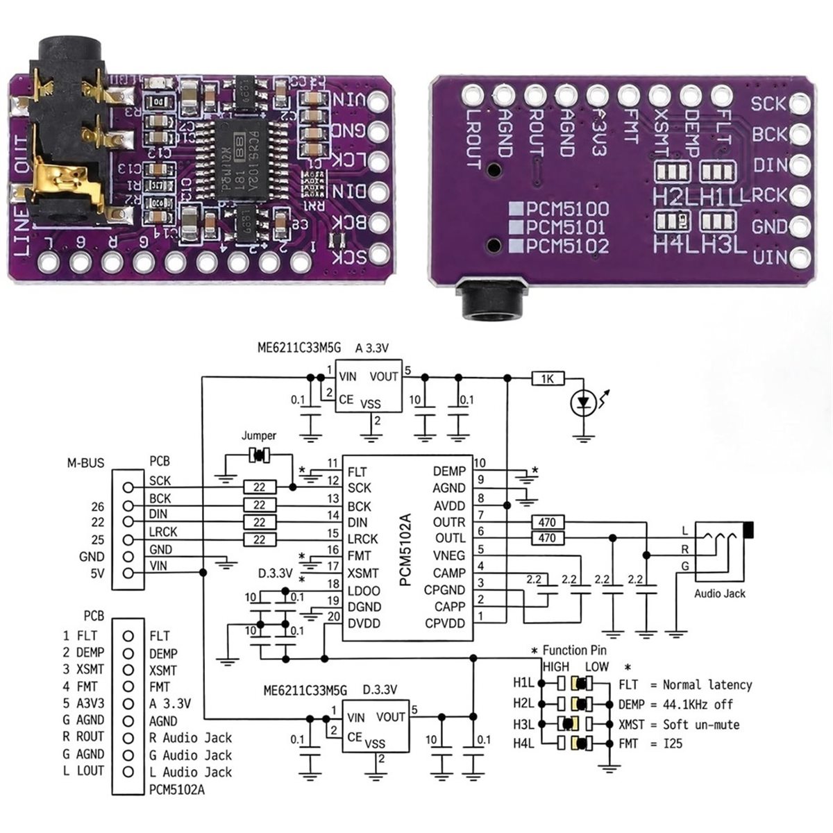 2 buah Modul Pemutar I2S PCM51 - Pcm5102 ulasan dan harga