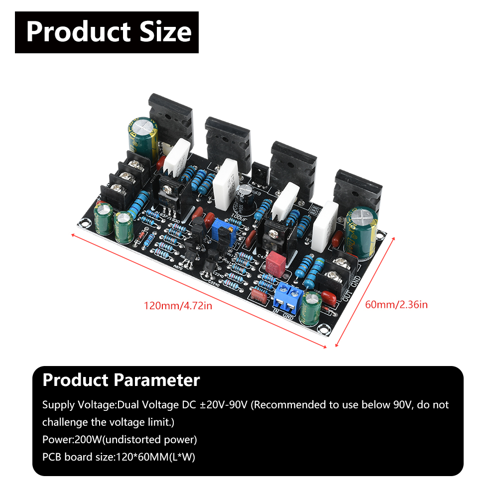 Papan Amplifier 200W DC 20V-90 - Volume Control Board ulasan dan harga