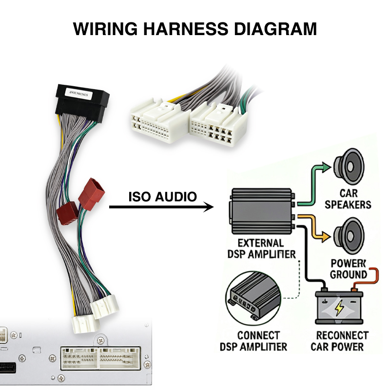 Kabel T-Harness Amplifier DSP  - Audio Jumper Wire ulasan dan harga