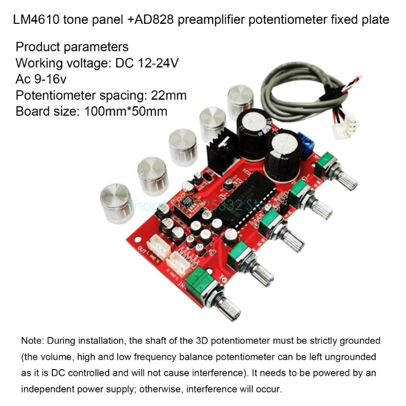 LM4610 Papan Suara Preamp Nada - Volume Control Board ulasan dan harga