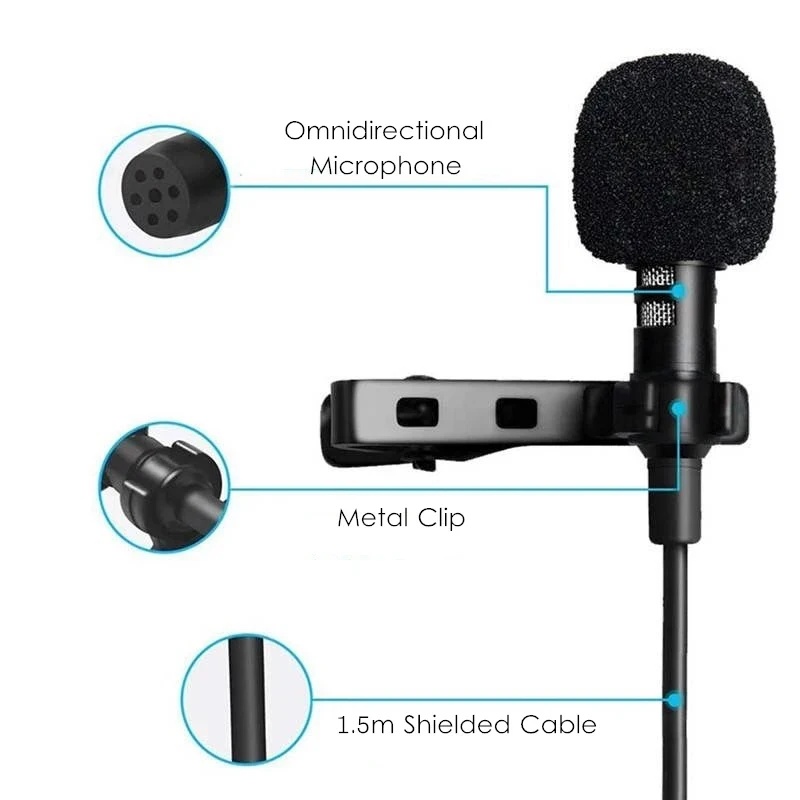 1-5pcs Mikrofon Lavalier Mini  - Microphone Capsule ulasan dan harga