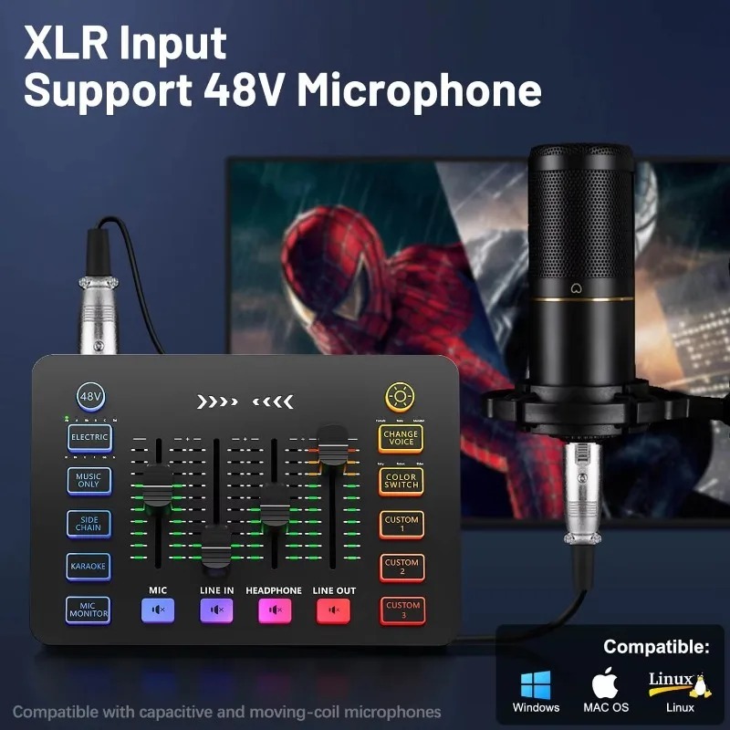ZX230 Live Stream Sound Card M - Condenser Microphone Kit ulasan dan harga