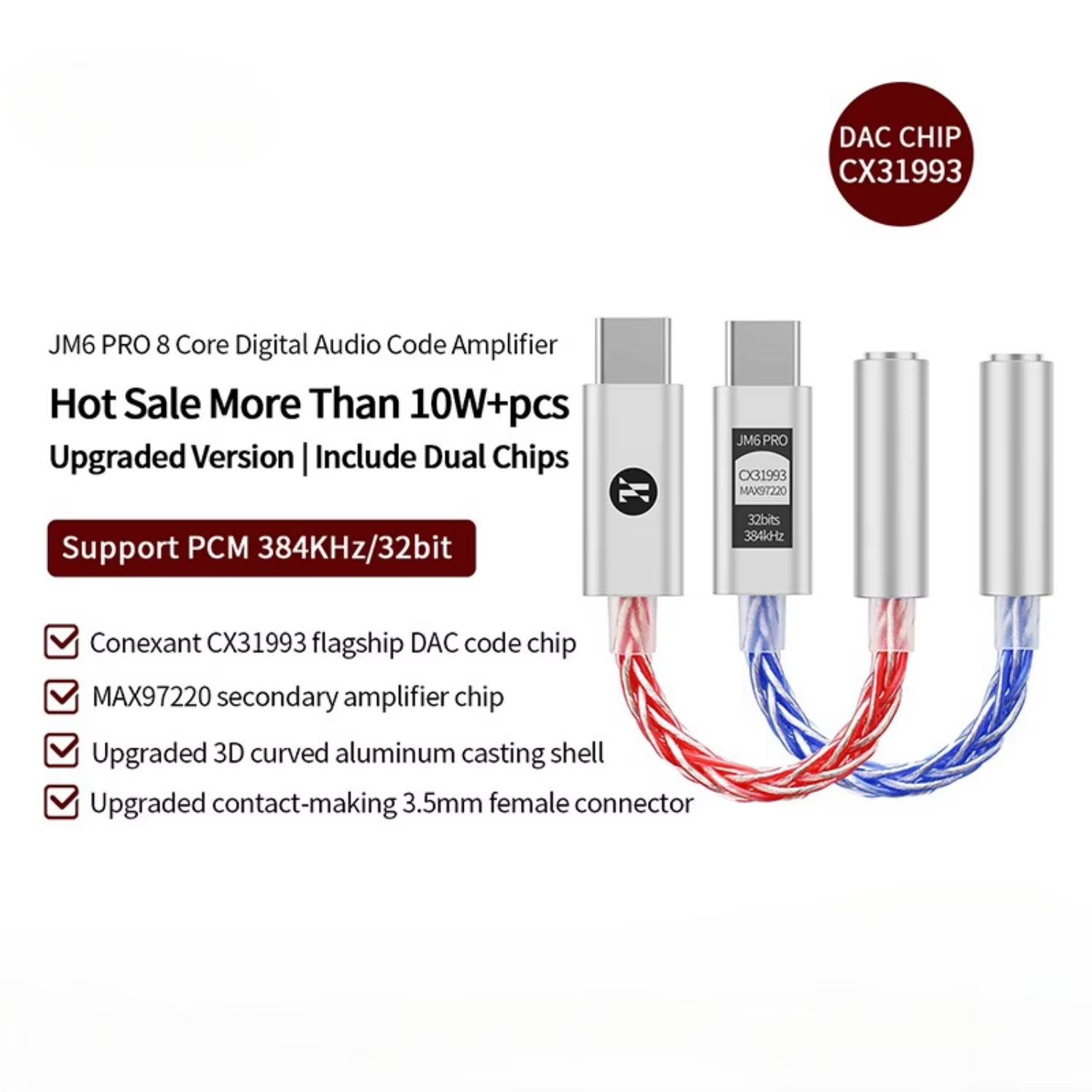 JCALLY JM6 Pro Type-c Ke 3.5Mm - Audio Dac ulasan dan harga