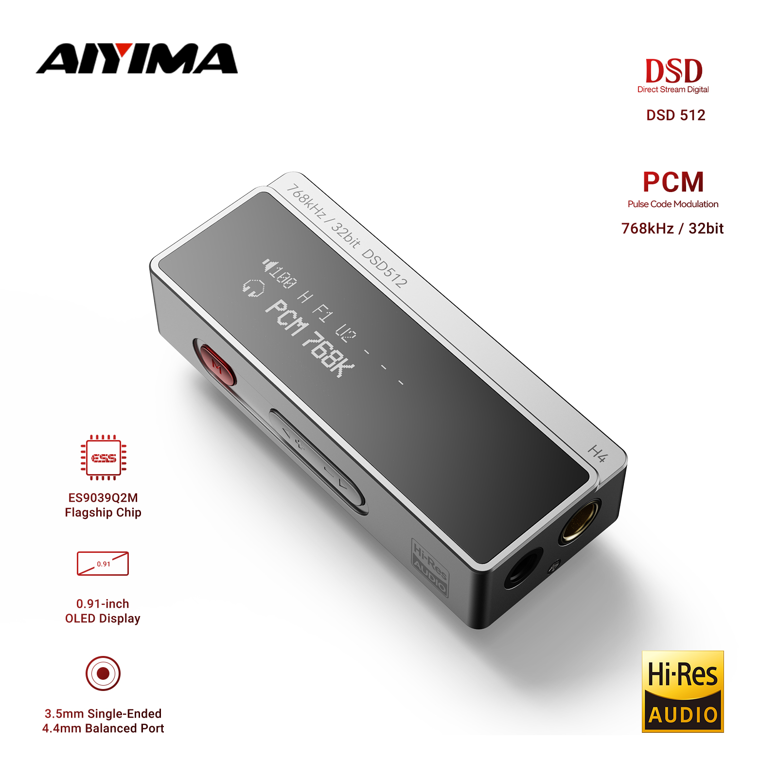 AIYIMA H4 HIFI Amplifier Headp - Es9018 Dac ulasan dan harga