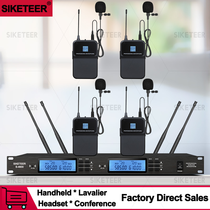 Mikrofon nirkabel UHF profesio - Condenser Microphone Kit ulasan dan harga