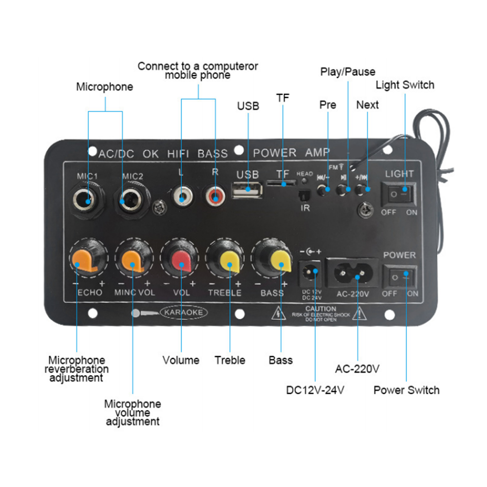 D10 Papan Amplifier Bluetooth  - Diy Speaker ulasan dan harga