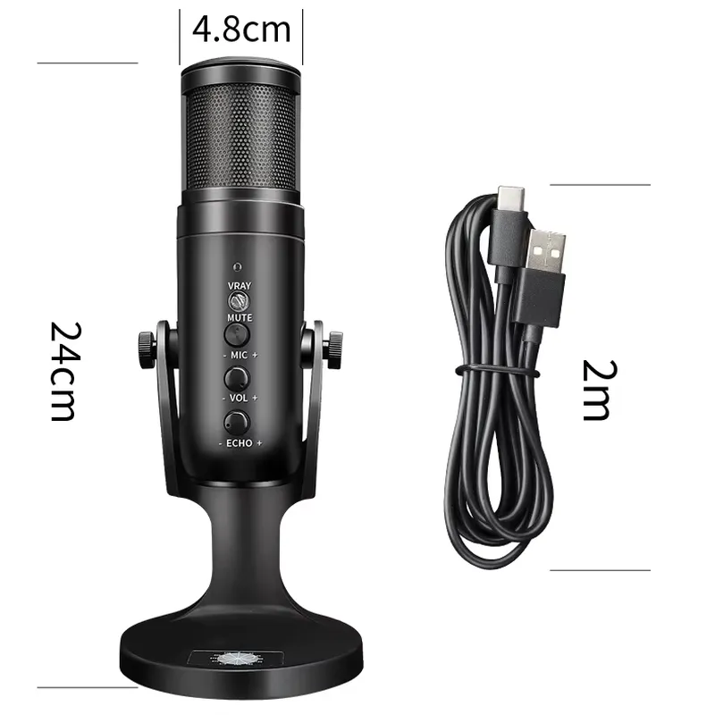 Mikrofon Kondensor USB Nirkabe - Condenser Microphone Kit ulasan dan harga