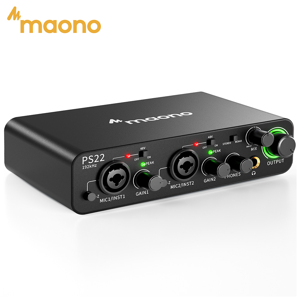 Antarmuka Audio USB MAONO-PS22 - Condenser Microphone Kit ulasan dan harga